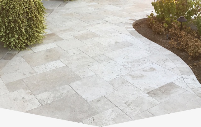 Travertine patio restoration, cleaning, and sealing in Peoria AZ
