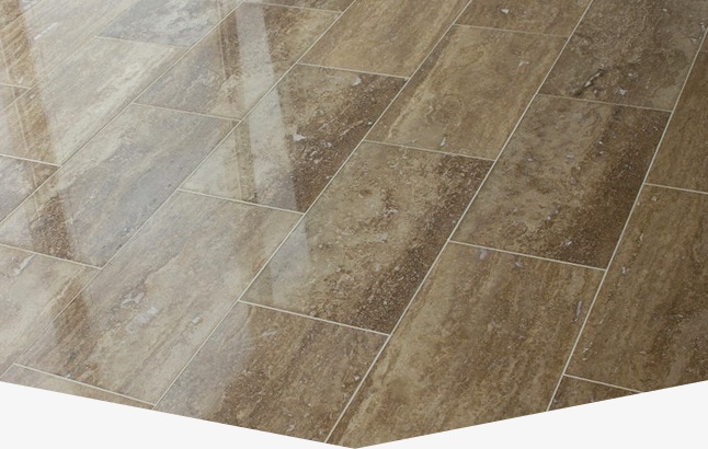 Arrowhead travertine tile and grout cleaning